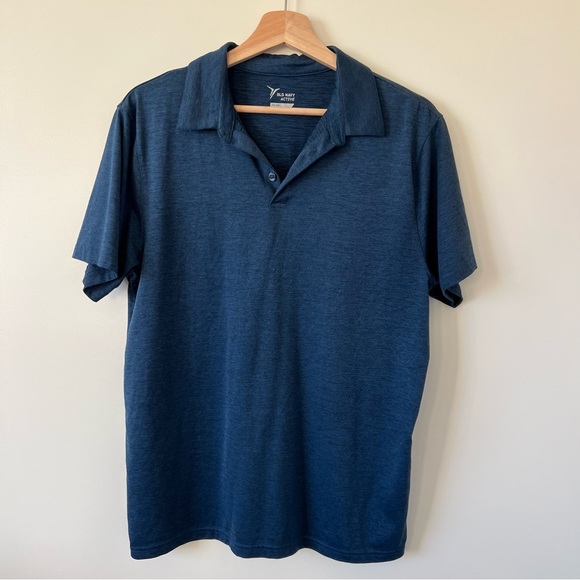 Old Navy Men Blue Active Go-Dry Short Sleeve Polo Top - Picture 1 of 8